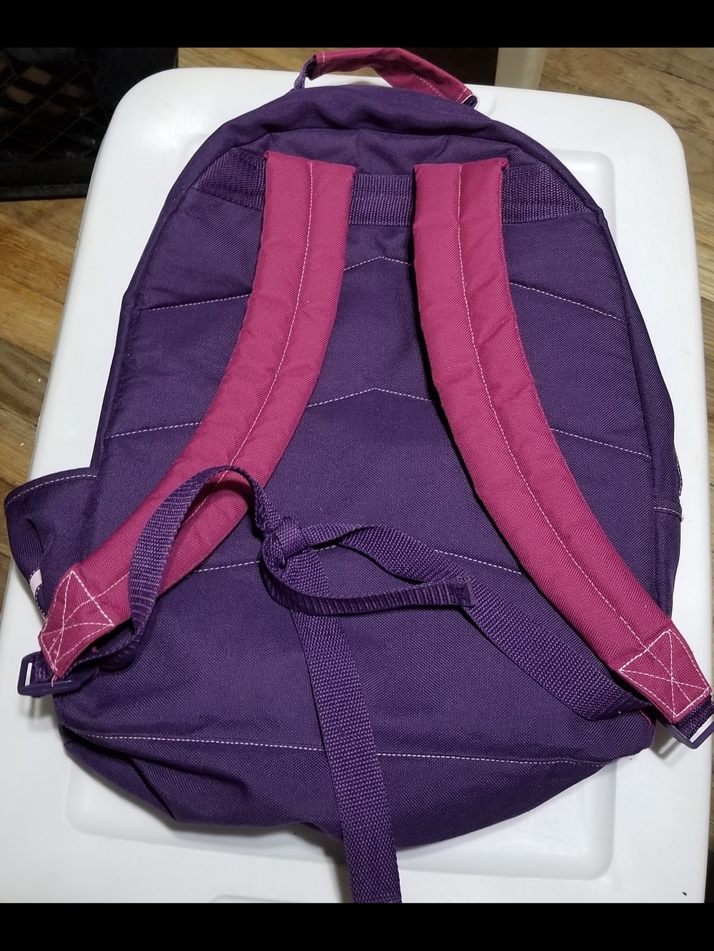 Vintage Kids' One Size Disney Magenta And Purple Winnie the Pooh School Backpack - Picture 13 of 14